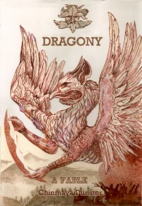 Dragony Old-Saw-Herself with a tiny portrait of the Fire Man